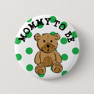Niedlich Brown Teddy Bear Mommy zum Button