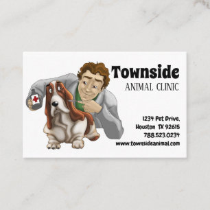 Niedlich Brown White Dog Tierklinik Visitenkarte