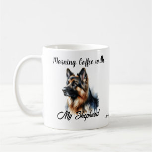 Niedlich Browns 'Morgenkaffee mit meinem Schäferhu Kaffeetasse