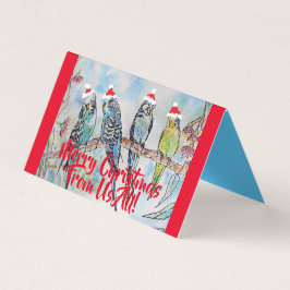 Niedlich Budgie frohe Weihnachten von uns Alle Car