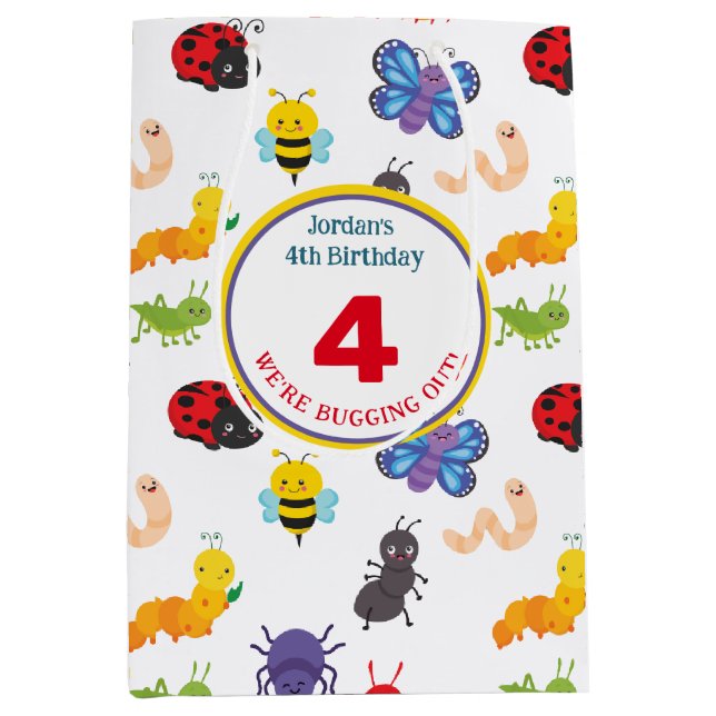 Niedlich Bug-Party Mittlere Geschenktüte (Vorderseite)