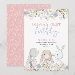 Niedlich Bunnies Einladung zum Geburtstag