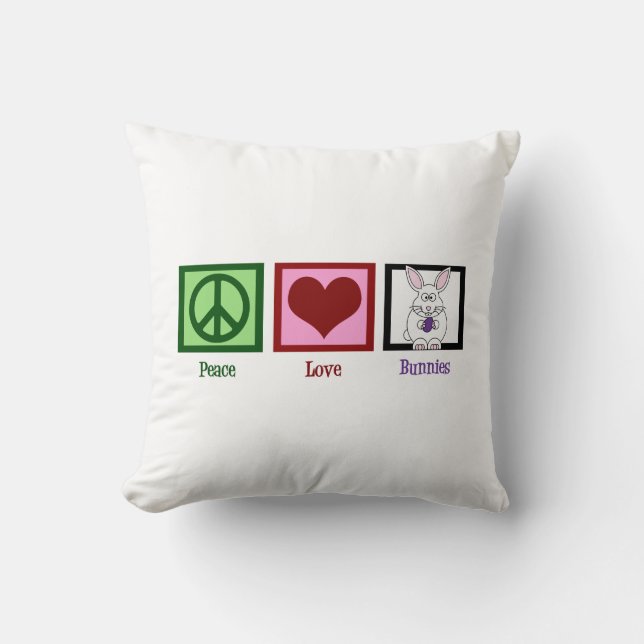 Niedlich Bunnies Kissen (Vorderseite)