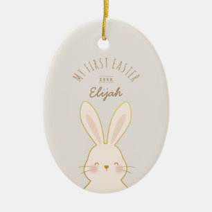 Niedlich Bunnies Personalisiertes Ostern Keramik Ornament