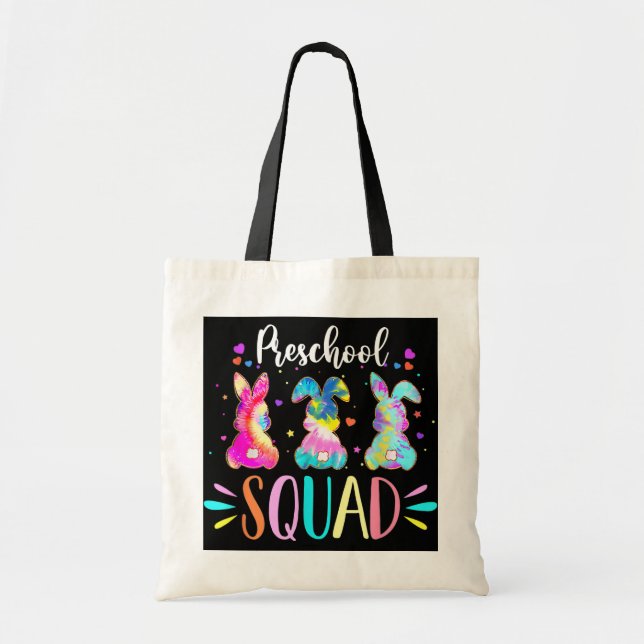 Niedlich Bunnies Preschool Teacher Squad Ostertag Tragetasche (Vorne)