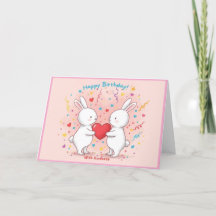 Niedlich Bunny Birthday Card