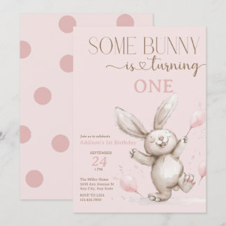 Niedlich Bunny Geburtstag Einladung