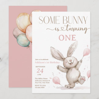 Niedlich Bunny Geburtstag Einladung