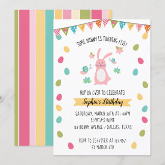 Niedlich Bunny Geburtstag Einladung