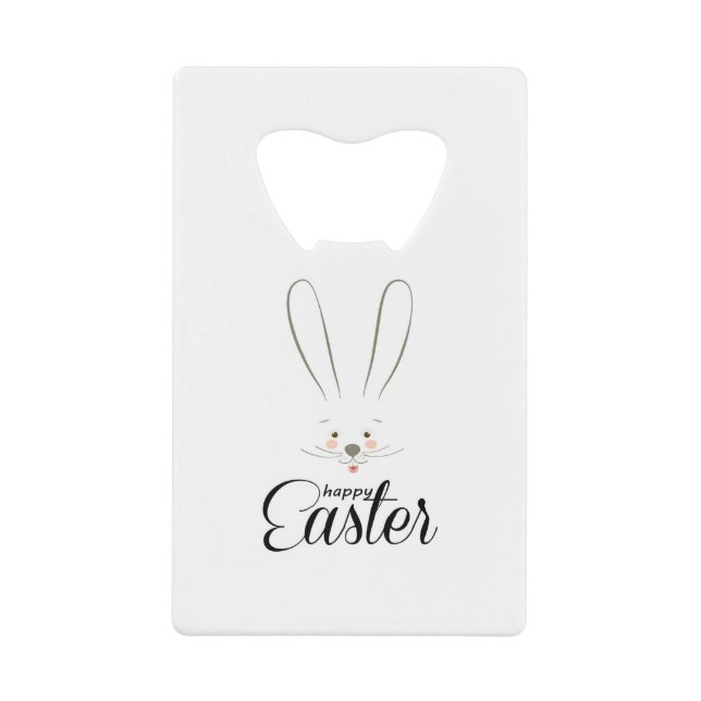 NIEDLICH BUNNY HAPPY EASTER HOLIDAY PARTY Trendy Geldbeutel Flaschenöffner (Vorderseite)