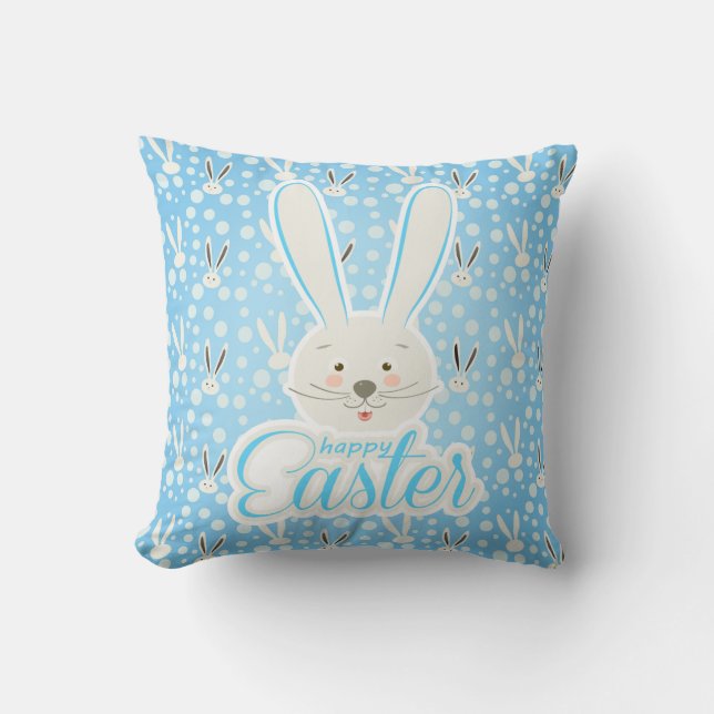 NIEDLICH BUNNY HAPPY EASTER HOLIDAY PARTY Trendy Kissen (Vorderseite)