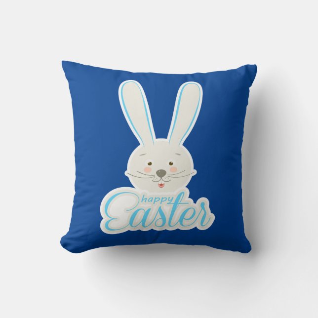NIEDLICH BUNNY HAPPY EASTER HOLIDAY PARTY Trendy Kissen (Vorderseite)