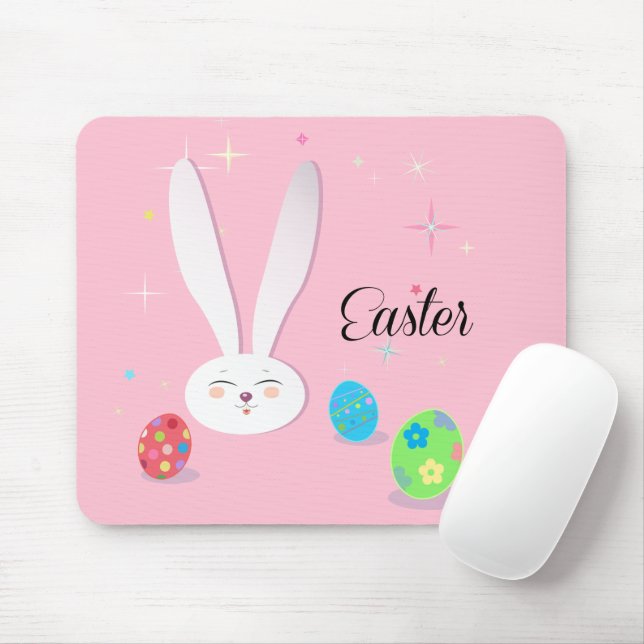 NIEDLICH BUNNY HAPPY EASTER HOLIDAY PARTY Trendy Mousepad (Mit Mouse)