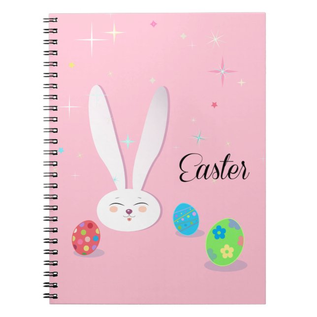 NIEDLICH BUNNY HAPPY EASTER HOLIDAY PARTY Trendy Notizblock (Vorderseite)