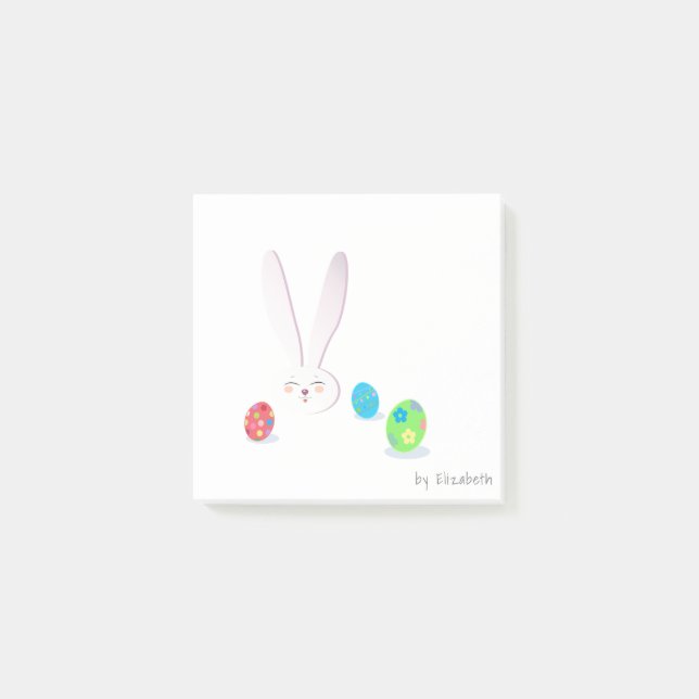 NIEDLICH BUNNY HAPPY EASTER HOLIDAY PARTY Trendy Post-it Klebezettel (Vorderseite)