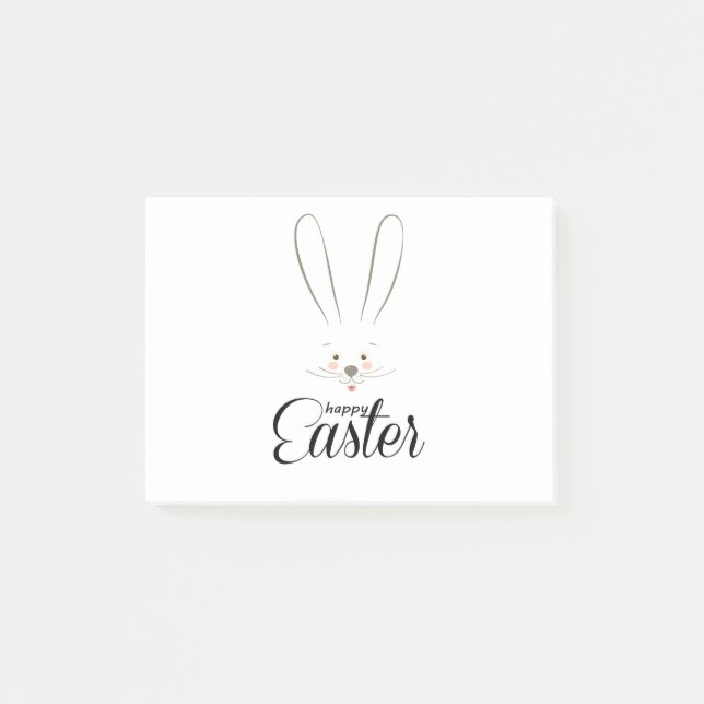 NIEDLICH BUNNY HAPPY EASTER HOLIDAY PARTY Trendy Post-it Klebezettel (Vorderseite)