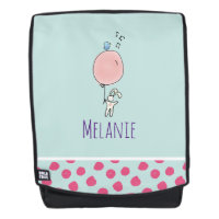 Niedlich Bunny Holding a Balloon mit Bluebird auf 