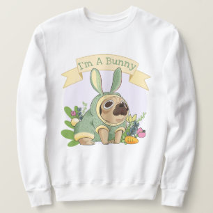 Niedlich Bunny Mops Sweatshirt
