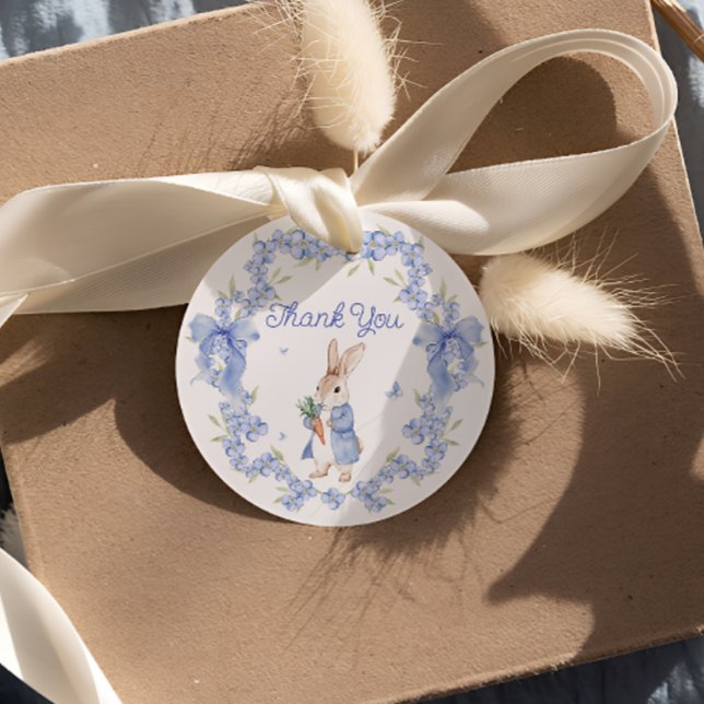 Niedlich Bunny Peter Rabbit Boy Babydusche Danke Geschenkanhänger (Von Creator hochgeladen)