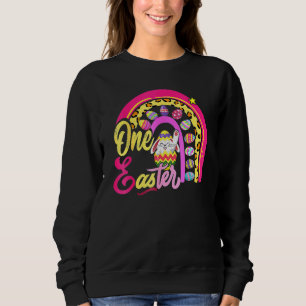 Niedlich Bunny Rabbit Leopard Rainbow Girl Happy E Sweatshirt