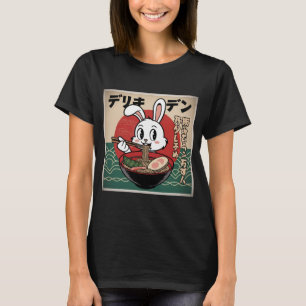 Niedlich Bunny Ramen Lover Japanese Noodles Manga  T-Shirt