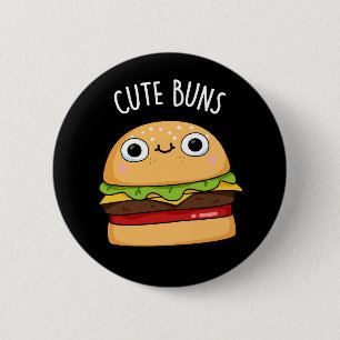Niedlich Buns Funny Burger Puff Button
