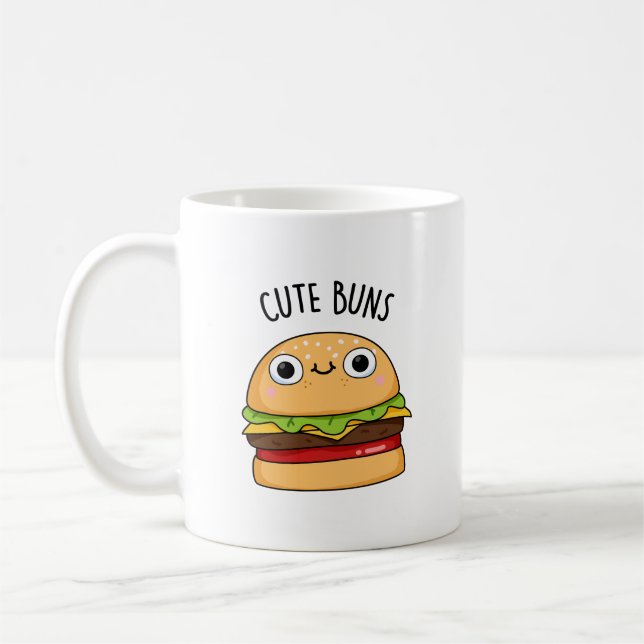 Niedlich Buns Funny Burger Puff Kaffeetasse (Links)