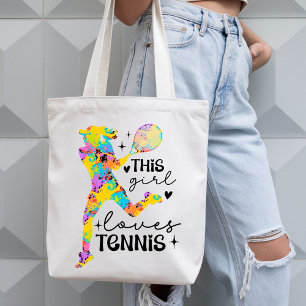 Niedlich & Bunt Dieses Mädchen liebt Tennis Tragetasche