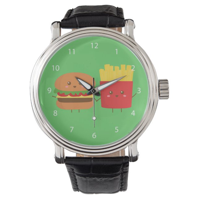 Niedlich Burger und Freunde, Freunde für immer Armbanduhr (Vorderseite)