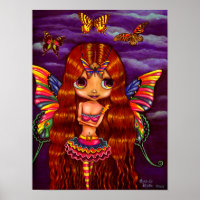 Niedlich Butterfly Fairy Queen Doll Big Eyes Poste