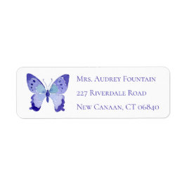 Niedlich Butterfly Watercolor Blau Lila Schmetterl