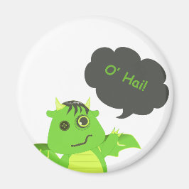 Niedlich Button Mit Augen Zombie Dragon Magnet