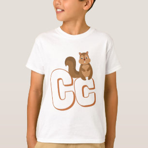 Niedlich C für Chipmunk - Kinder ABCD Englisch Alp T-Shirt