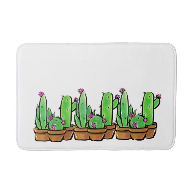 Niedlich Cactus cacti succuli Badematte (Vorderseite)