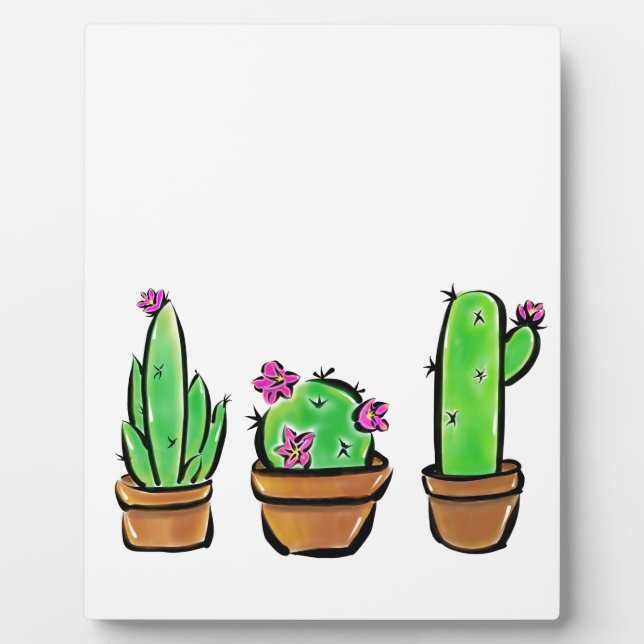 Niedlich Cactus cacti succuli Fotoplatte (Vorderseite)