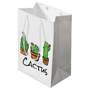 Niedlich Cactus cacti succuli Mittlere Geschenktüte
