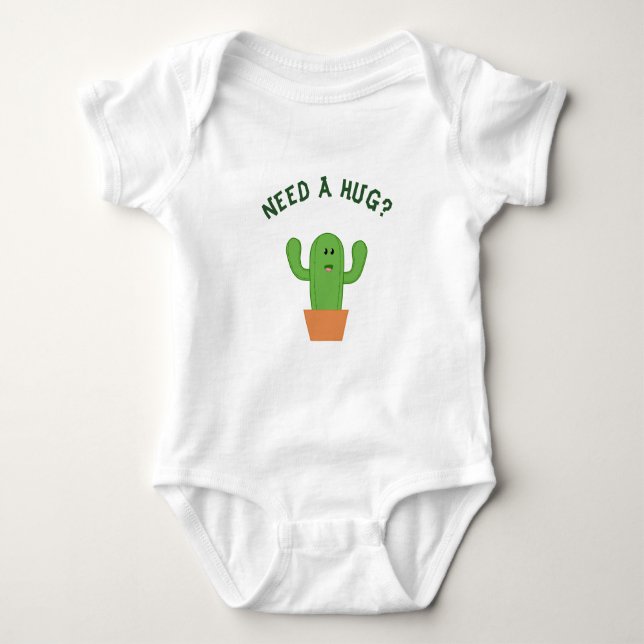 Niedlich Cactus Hugs Baby Strampler (Vorderseite)