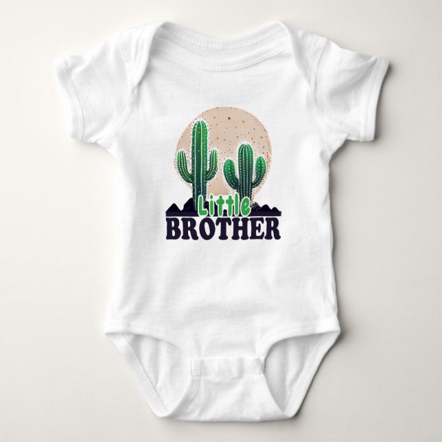 Niedlich Cactus Little Brother Baby Strampler (Vorderseite)