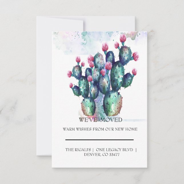 niedlich Cactus Zuhause bewegt (Vorderseite)