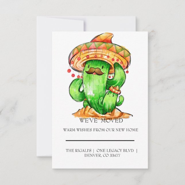 niedlich Cactus Zuhause bewegt (Vorderseite)