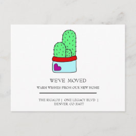 niedlich Cactus Zuhause bewegt Postkarte