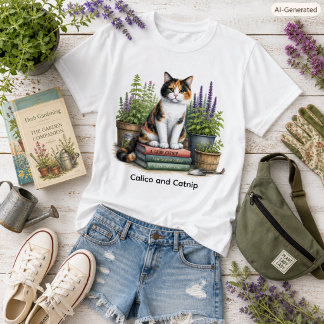 Niedlich Calico und Catnip Cat Lover T-Shirt