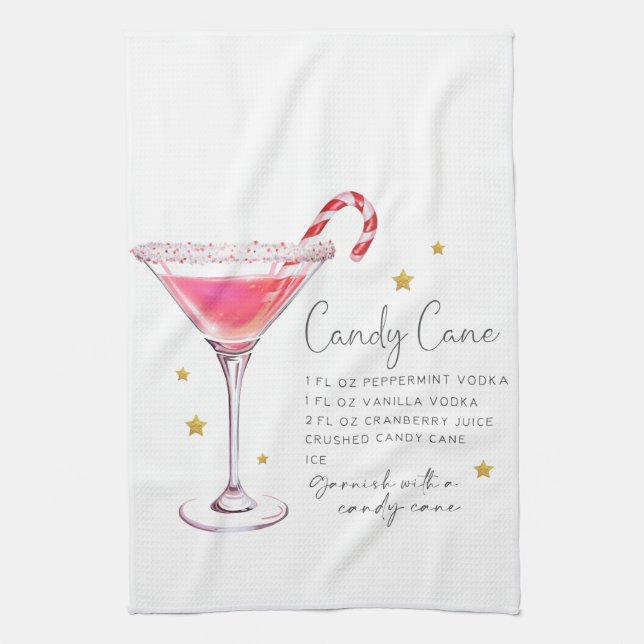 Niedlich Candy Cane Cocktail Rezept Geschirrtuch (Vertikal)