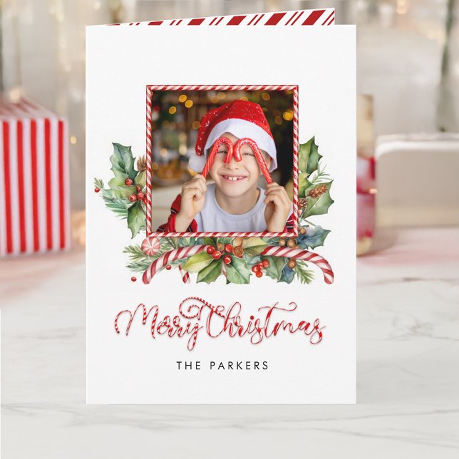 Niedlich Candy Cane Frohe Weihnachten Foto (Von Creator hochgeladen)