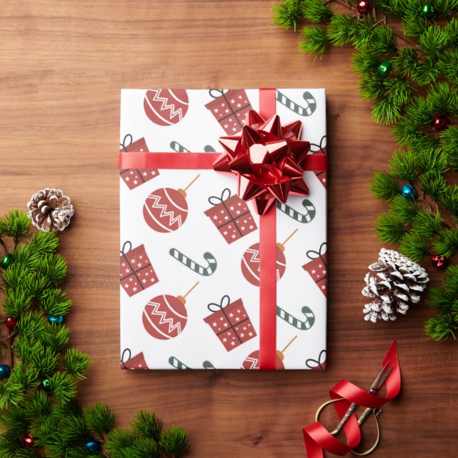 Niedlich Candy Cane Geschenkboxen Weihnachtswrappi Geschenkpapier (Feiertagsgeschenk)