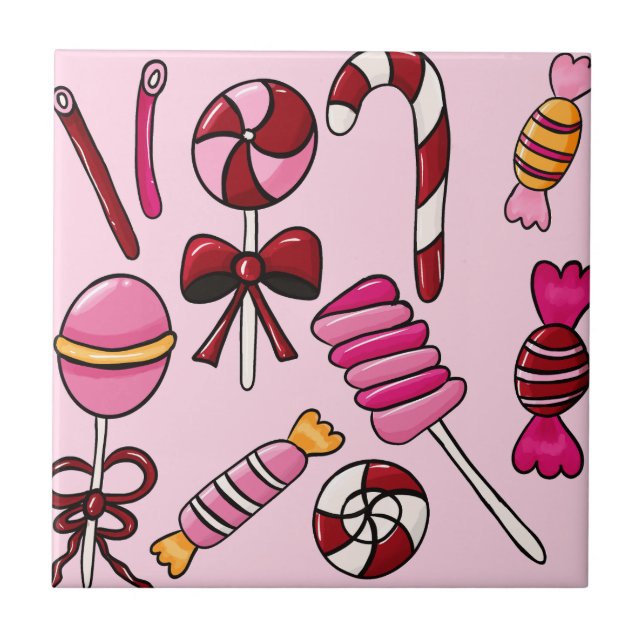 Niedlich Candy Fliese (Vorderseite)