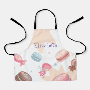 Niedlich Candy Macarons Personalisiert Schürze