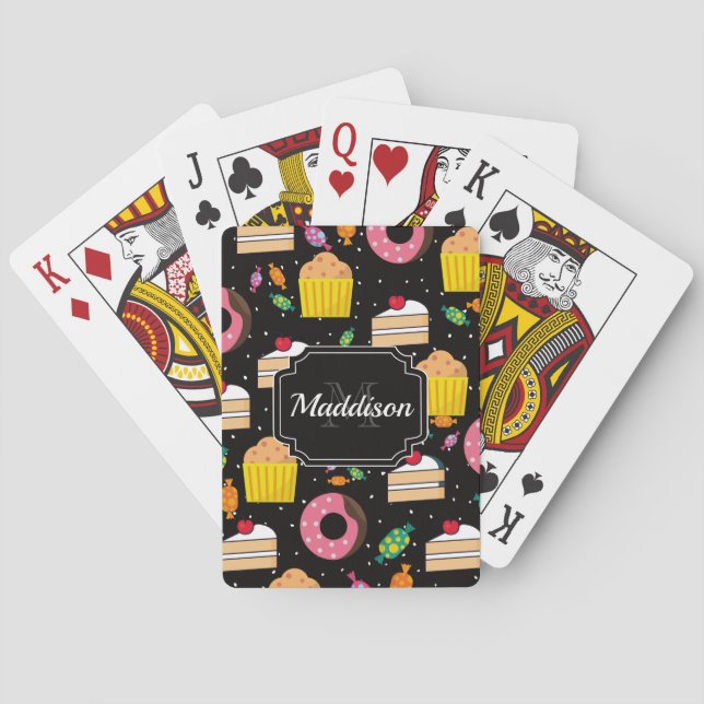 Niedlich Candy Pattern Spielkarten (Rückseite)