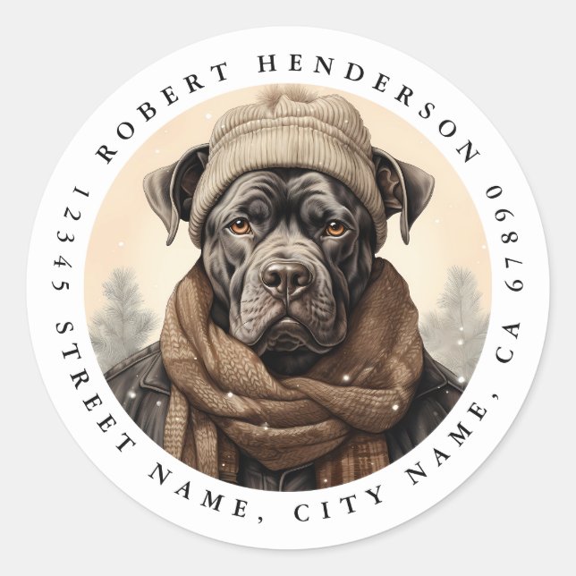 Niedlich Cane Corso Round Stickers (Vorderseite)