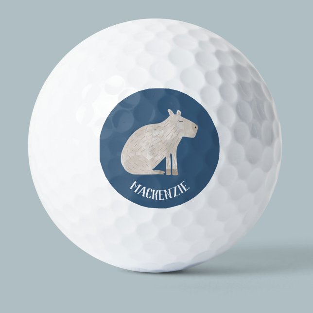 Niedlich Capybara Personalisiert Golfball (Von Creator hochgeladen)